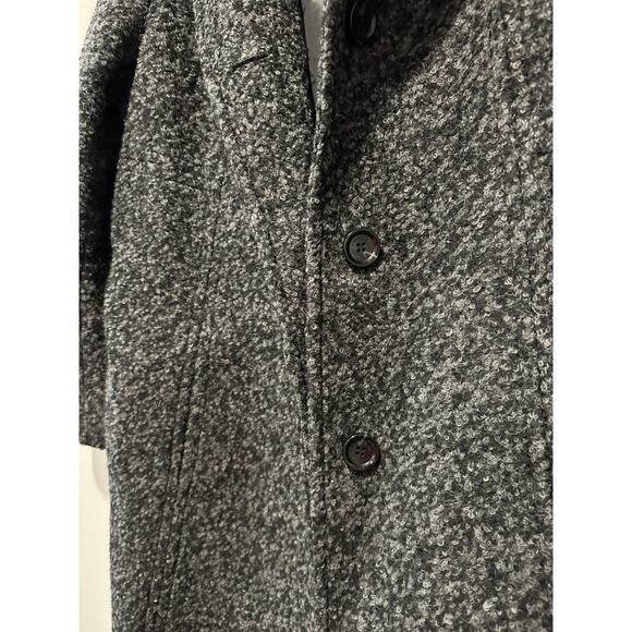 Anne Klein Large Oversized Wool Blend Layering Classic Gray Heathered Heavy Coat - Picture 2 of 9